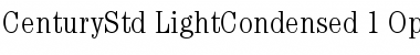 ITC Century Std Light Condensed Font