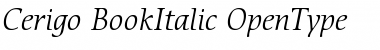 ITC Cerigo Book Italic Font