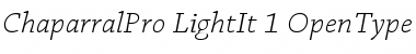 Chaparral Pro Light Italic Font