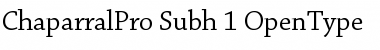 Chaparral Pro Subhead Font