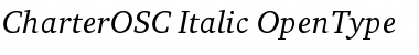 CharterOSC Italic Font