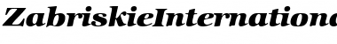 Download ZabriskieInternationalHeavy Font