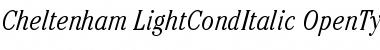 ITC Cheltenham Light Condensed Italic Font