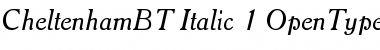 Cheltenham Italic Font