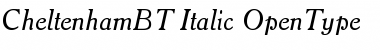 Cheltenham Italic Font