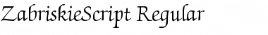 ZabriskieScript Regular Font