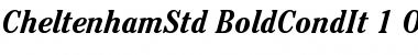 ITC Cheltenham Std Bold Condensed Italic Font