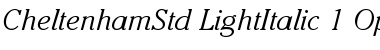 ITC Cheltenham Std Light Italic Font