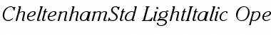 ITC Cheltenham Std Light Italic Font