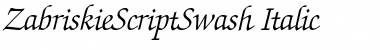 ZabriskieScriptSwash Italic Font
