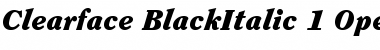 ITC Clearface Black Italic Font