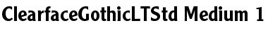 Clearface Gothic LT Std 65 Medium Font