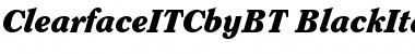 ITC Clearface Black Italic Font