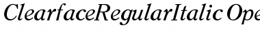 Clearface RegularItalic Font