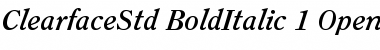 ITC Clearface Std Bold Italic Font