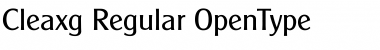 Cleaxg Regular Font