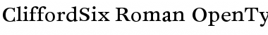 CliffordSix Roman Font