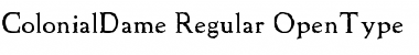 ColonialDame Regular Font