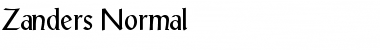 Zanders Normal Font