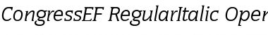 CongressEF RegularItalic Font