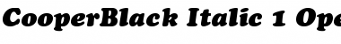 Cooper Black Italic Font