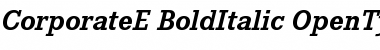 Corporate E Bold Italic Font