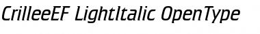CrilleeEF LightItalic Font