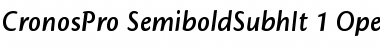 Cronos Pro Semibold Subhead Italic Font