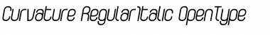 Curvature-RegularItalic Regular Font