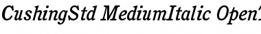 ITC Cushing Std Medium Italic Font