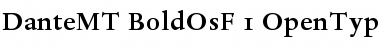 Dante MT Bold Oldstyle Figures Font