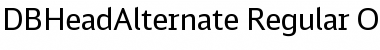 DB Head Alternate Regular Font