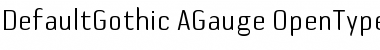 DefaultGothic-AGauge Regular Font