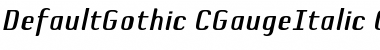 Download DefaultGothic-CGauge Font