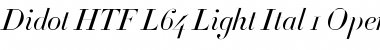 Didot HTF-L64-Light-Ital Font