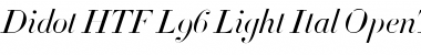 Didot HTF-L96-Light-Ital Font