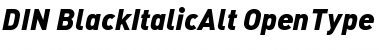 DIN-BlackItalicAlt Regular Font