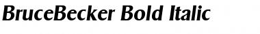 BruceBecker Bold Italic Font