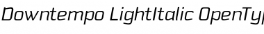 Downtempo LightItalic Font
