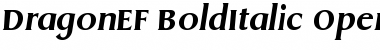 DragonEF BoldItalic Font