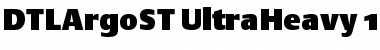 DTL Argo ST Ultra Heavy Font