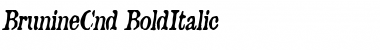 BrunineCnd BoldItalic Font