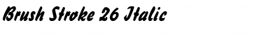 Brush Stroke 26 Italic Font