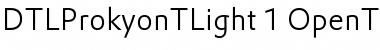 DTLProkyonTLight Regular Font