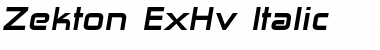 Zekton ExHv Italic Font