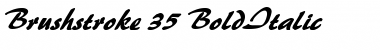 Brushstroke 35 BoldItalic Font