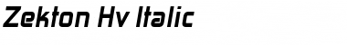 Zekton Hv Italic Font