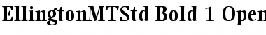 Ellington MT Std Bold Font