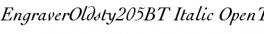 Engravers' Oldstyle 205 Italic Font