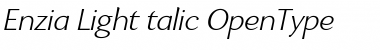 Enzia Light Italic Font